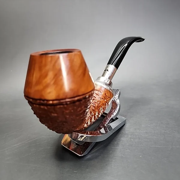 Caminetto 8.L.11 Partially Rusticated Rhodesian Estate Briar Pipe, Italian Estates - Image 4