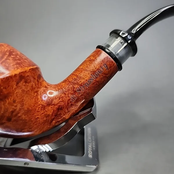 Design Berlin Strassbourg Smooth Bent Rhodesian Estate Briar Pipe Unsmoked, 9mm - Image 4