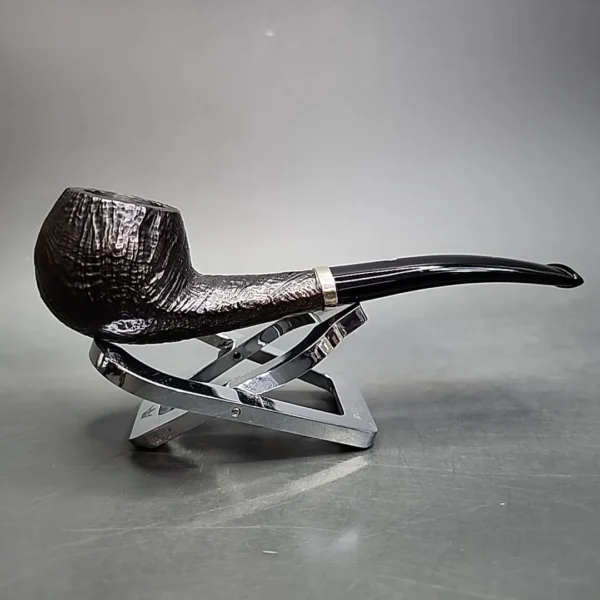 Mastro Geppetto by Ser Jacopo Sandblasted Scoop Estate Briar Pipe, Unsmoked - Image 4