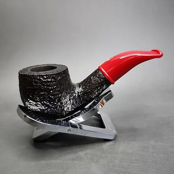 Savinelli Mini 601 Rusticated Bent Pot Estate Briar Pipe, 6mm - Image 4