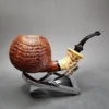 Doctor's Pipes Flash Grade Sandblasted Bent Apple Handmade Briar Pipe, New - Image 4