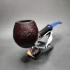 Sean Reum Sandblasted Bent Apple w/ Ebonite Handmade Briar Pipe, New - Image 4