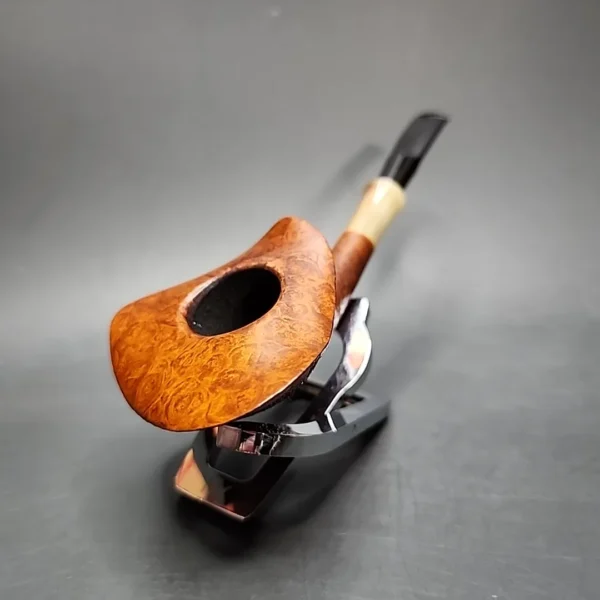Adam Davidson 2010 Sandblasted Saucer Estate Briar Pipe, American Estates - Image 4