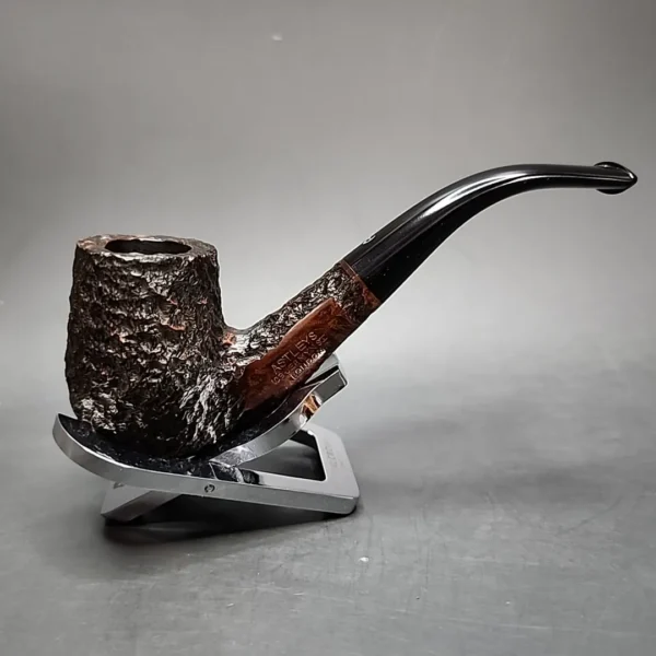 Astleys Rusticated Bent Billiard Estate Briar Pipe, English Estates - Image 4