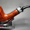 Design Berlin Strassbourg Smooth Bent Brandy Estate Briar Pipe Unsmoked, 9mm - Image 4
