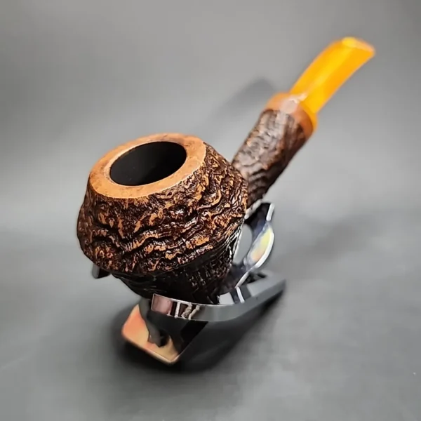 Mario Grandi Sandblasted Rhodesian Estate Briar Pipe, Italian Estates - Image 4
