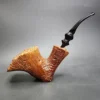 Ben Wade Danish Pride Golden Tan Partially Sandblasted Freehand Estate Briar Pipe, Danish Estates - Image 4