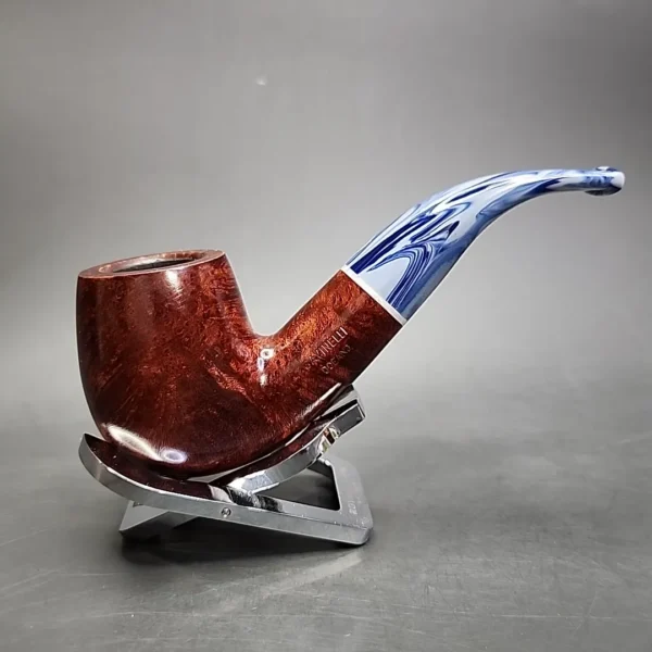 Savinelli Oceano 616 KS Smooth Bent Billiard Estate Briar Pipe, 6mm - Image 4