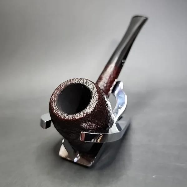 Sasieni 4 Dot Ruff Root Dark Sandblasted Prince Estate Briar Pipe, English Estates - Image 4