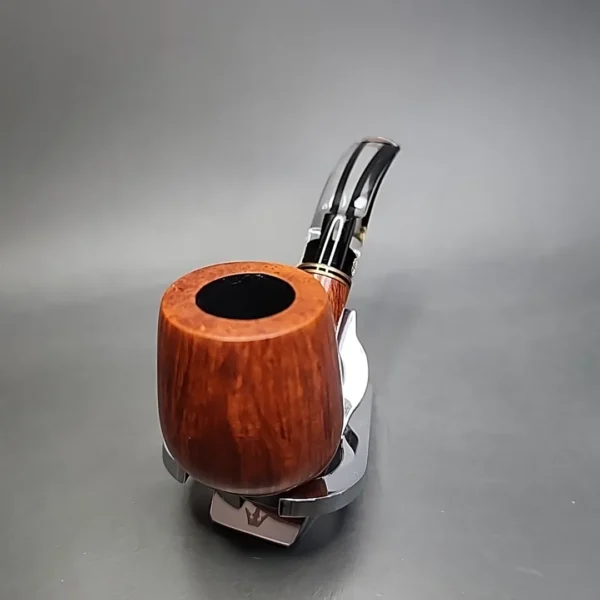 Design Berlin Starline Smooth Bent Brandy Estate Briar Pipe, Unsmoked, 9mm - Image 5