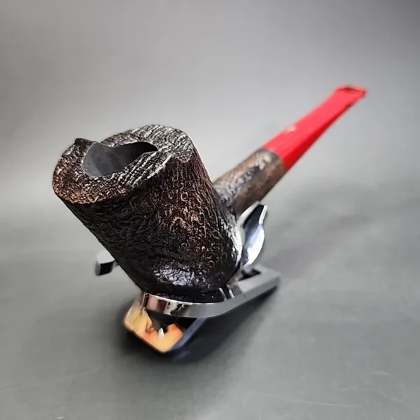 Mastro Geppetto by Ser Jacopo Windshield Poker Sandblasted Estate Briar Pipe, Unsmoked - Image 5
