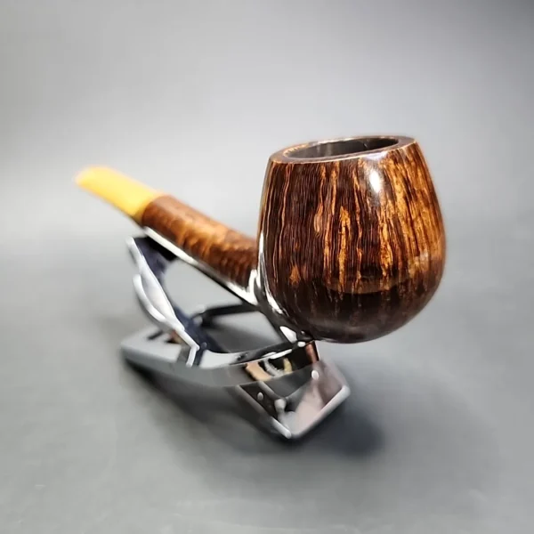 Chris Morgan Smooth Bent Brandy Handmade Briar Pipe, New - Image 5
