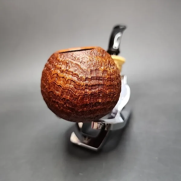 Doctor's Pipes Flash Grade Sandblasted Bent Apple Handmade Briar Pipe, New - Image 5