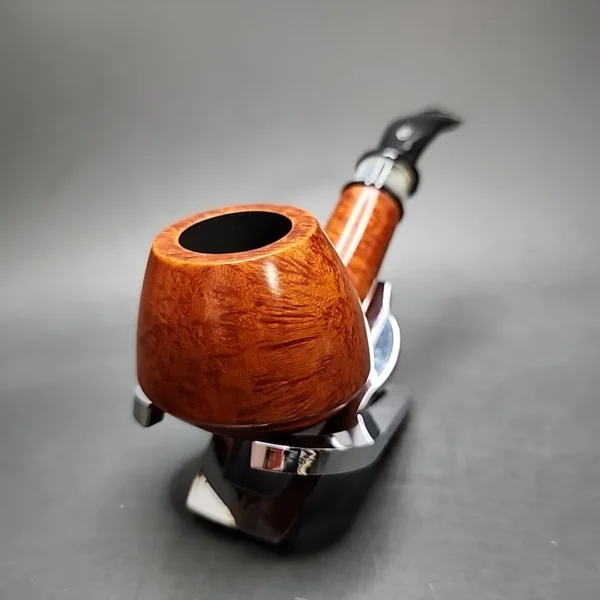 Design Berlin Strassbourg Smooth Bent Brandy Estate Briar Pipe Unsmoked, 9mm - Image 5
