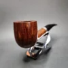 Gigi Fiamma Smooth Flame Grain Pot Estate Briar Pipe, Unsmoked 9mm - Image 5