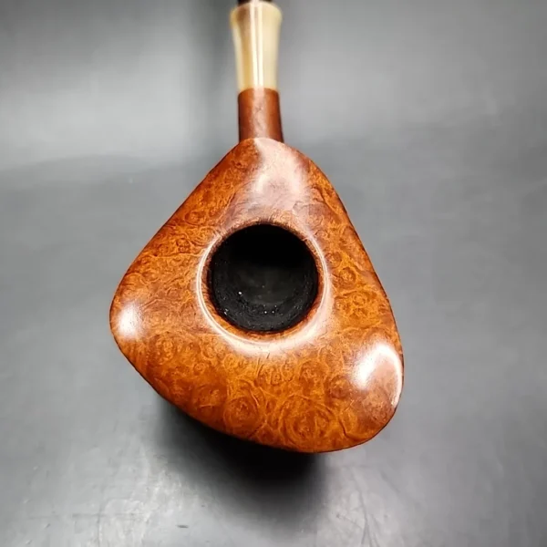 Adam Davidson 2010 Sandblasted Saucer Estate Briar Pipe, American Estates - Image 5