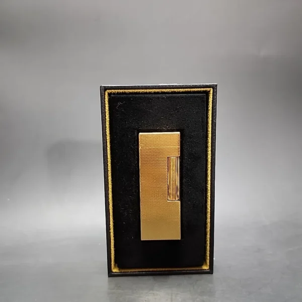 Dunhill Rollagas Gold Plate Barley Pipe Lighter, w/ Case, Used - Image 5