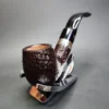 Peterson Christmas 2023, 221 Sandblasted Bent Billiard Estate Briar Pipe, Unsmoked - Image 5
