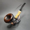 J Mouton Sandblasted Samurai Dublin Handmade Briar Pipe, New - Image 5
