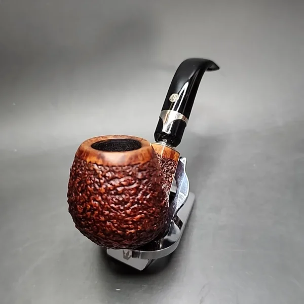 Mastro de Paja Rusticated Bent Apple Estate Briar Pipe, 9mm, Italian Estates - Image 5