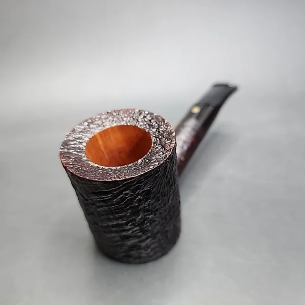 Savinelli Punto Oro Gold 311 KS Sandblasted Poker Estate Briar Pipe, Unsmoked, 9mm - Image 5