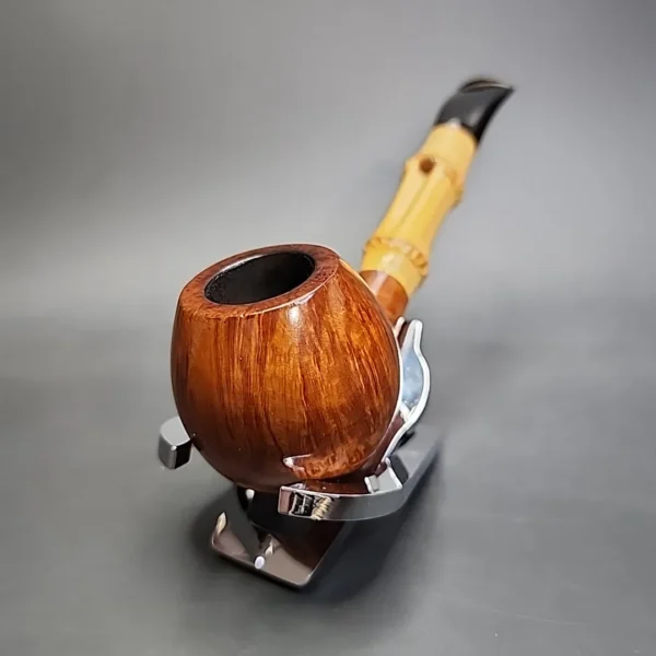 E. Andrew (Andrew Jurkieweicz) 01 Smooth Bamboo Apple Estate Briar Pipe, American Estates - Image 5