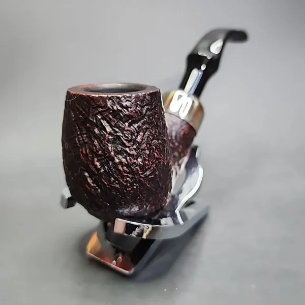 Peterson System Standard 307 Sandblasted Bent Billiard Estate Briar Pipe, Irish Estates - Image 5