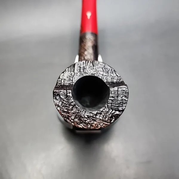 Mastro Geppetto by Ser Jacopo Windshield Poker Sandblasted Estate Briar Pipe, Unsmoked - Image 6