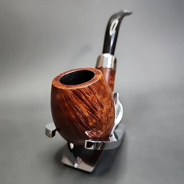1996 Peterson Silver Mounted Army 68 Bent Brandy Estate Briar Pipe, Irish Estates - Image 6