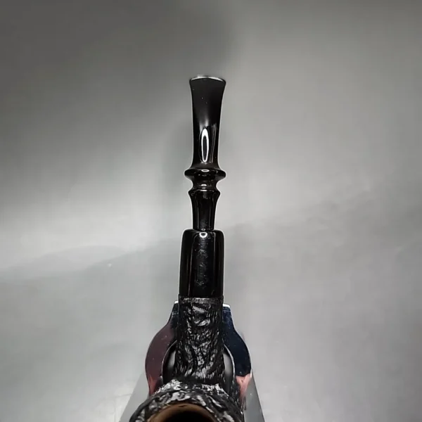 Pioneer Rusticated Bent Billiard Estate Block Meerschaum Pipe, American Estates - Image 6
