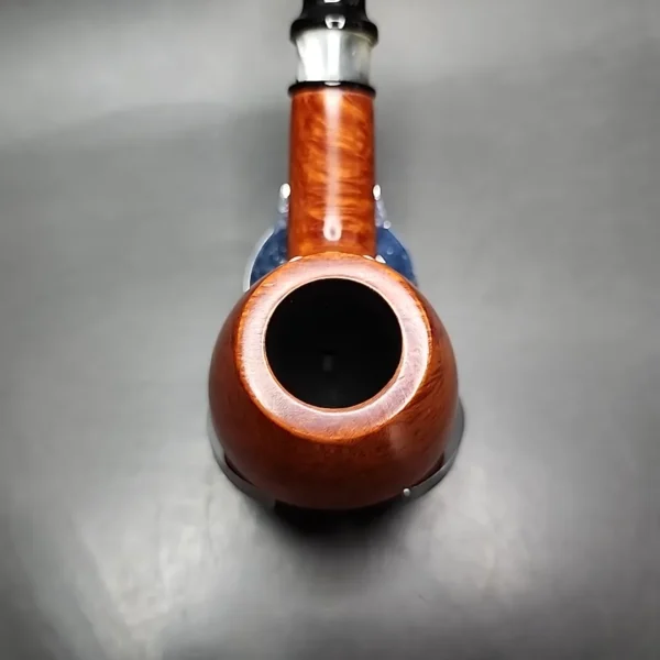 Design Berlin Strassbourg Smooth Bent Brandy Estate Briar Pipe Unsmoked, 9mm - Image 6