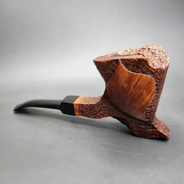 Dane Craft S Partially Sandblasted Freehand Estate Briar Pipe, Unsmoked - Image 6