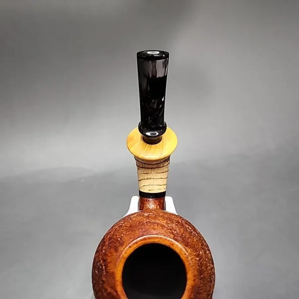 Doctor's Pipes Flash Grade Sandblasted Bent Apple Handmade Briar Pipe, New - Image 7