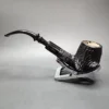 Pioneer Rusticated Bent Billiard Estate Block Meerschaum Pipe, American Estates - Image 7