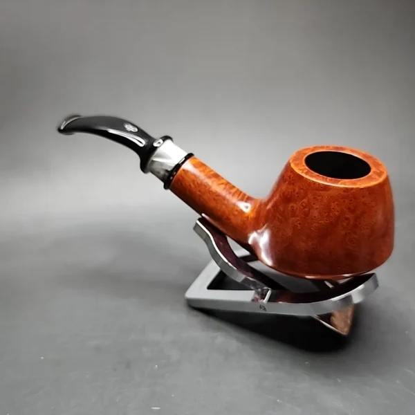 Design Berlin Strassbourg Smooth Bent Brandy Estate Briar Pipe Unsmoked, 9mm - Image 7