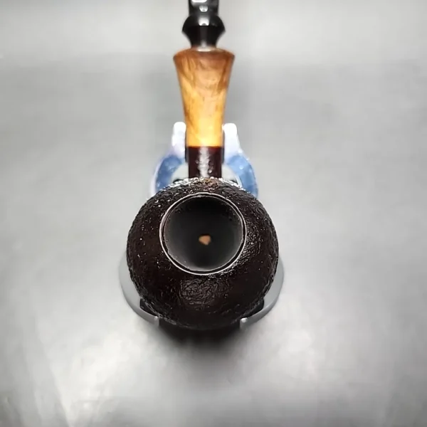 J Mouton Sandblasted Acorn Handmade Briar Pipe, New - Image 7