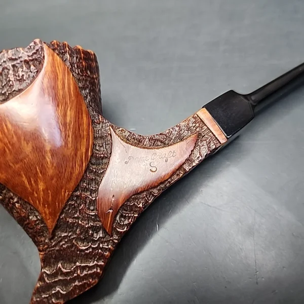 Dane Craft S Partially Sandblasted Freehand Estate Briar Pipe, Unsmoked - Image 7