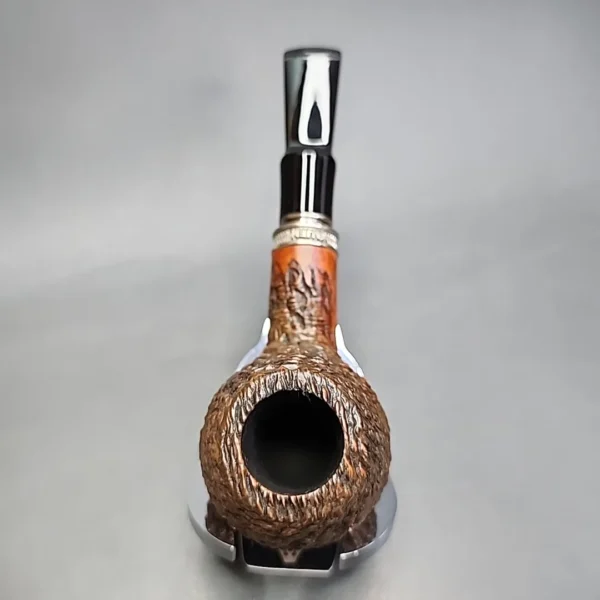 Vauen Designed by Rusticated Barontini Brandy Estate Briar Pipe, Unsmoked, 9mm - Image 7