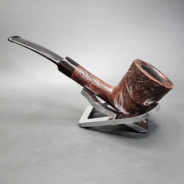 Sasieni 4 Dot Ruff Root Dark Sandblasted Dublin Estate Briar Pipe, French Estates - Image 8