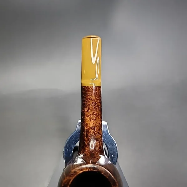 Chris Morgan Smooth Bent Brandy Handmade Briar Pipe, New - Image 8