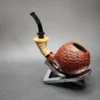 Doctor's Pipes Flash Grade Sandblasted Bent Apple Handmade Briar Pipe, New - Image 8