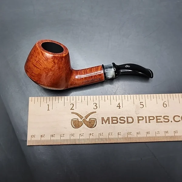 Design Berlin Strassbourg Smooth Bent Brandy Estate Briar Pipe Unsmoked, 9mm - Image 8