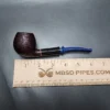 Sean Reum Sandblasted Bent Apple w/ Ebonite Handmade Briar Pipe, New - Image 8