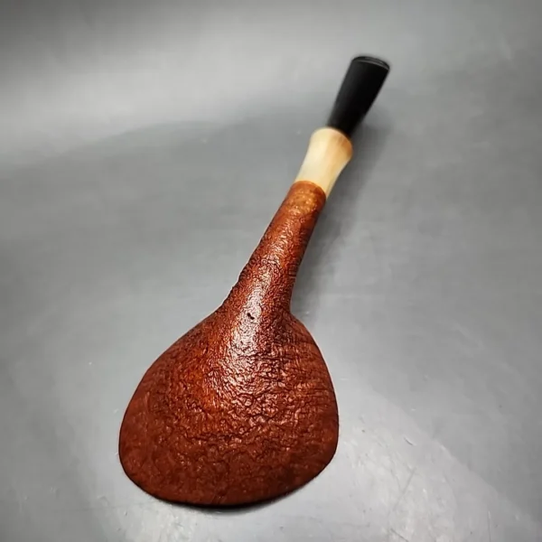 Adam Davidson 2010 Sandblasted Saucer Estate Briar Pipe, American Estates - Image 8