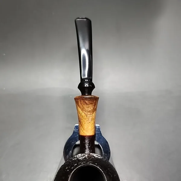 J Mouton Sandblasted Acorn Handmade Briar Pipe, New - Image 8