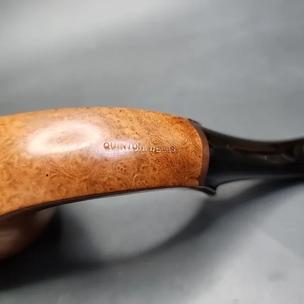 Quinton Wells Smooth Cobra Handmade Estate Briar Pipe, Unsmoked - Image 8