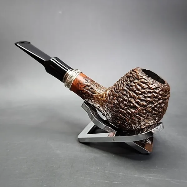 Vauen Designed by Rusticated Barontini Brandy Estate Briar Pipe, Unsmoked, 9mm - Image 8
