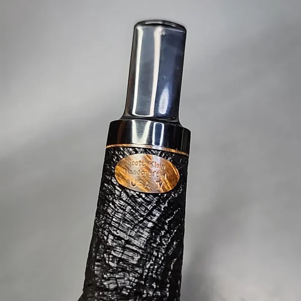 Scott Klein 2017 Sandblasted Wide Shank Pot Estate Briar Pipe, Unsmoked - Image 8