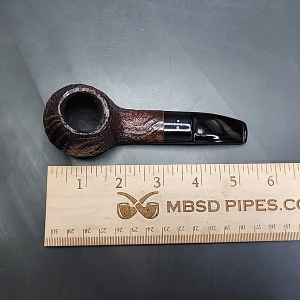 Sasieni 4 Dot Ruff Root Dark Sandblasted Banker Estate Briar Pipe, French Estates - Image 8