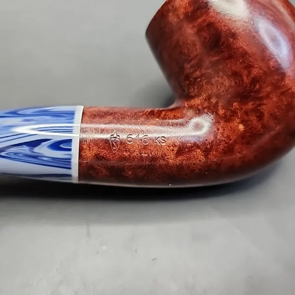 Savinelli Oceano 616 KS Smooth Bent Billiard Estate Briar Pipe, 6mm - Image 8